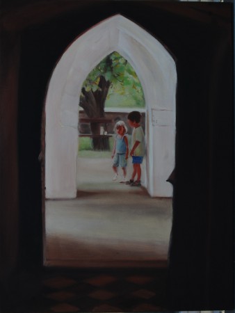 Vizsolyi templomkapu I 80x60 cm olaj vászon